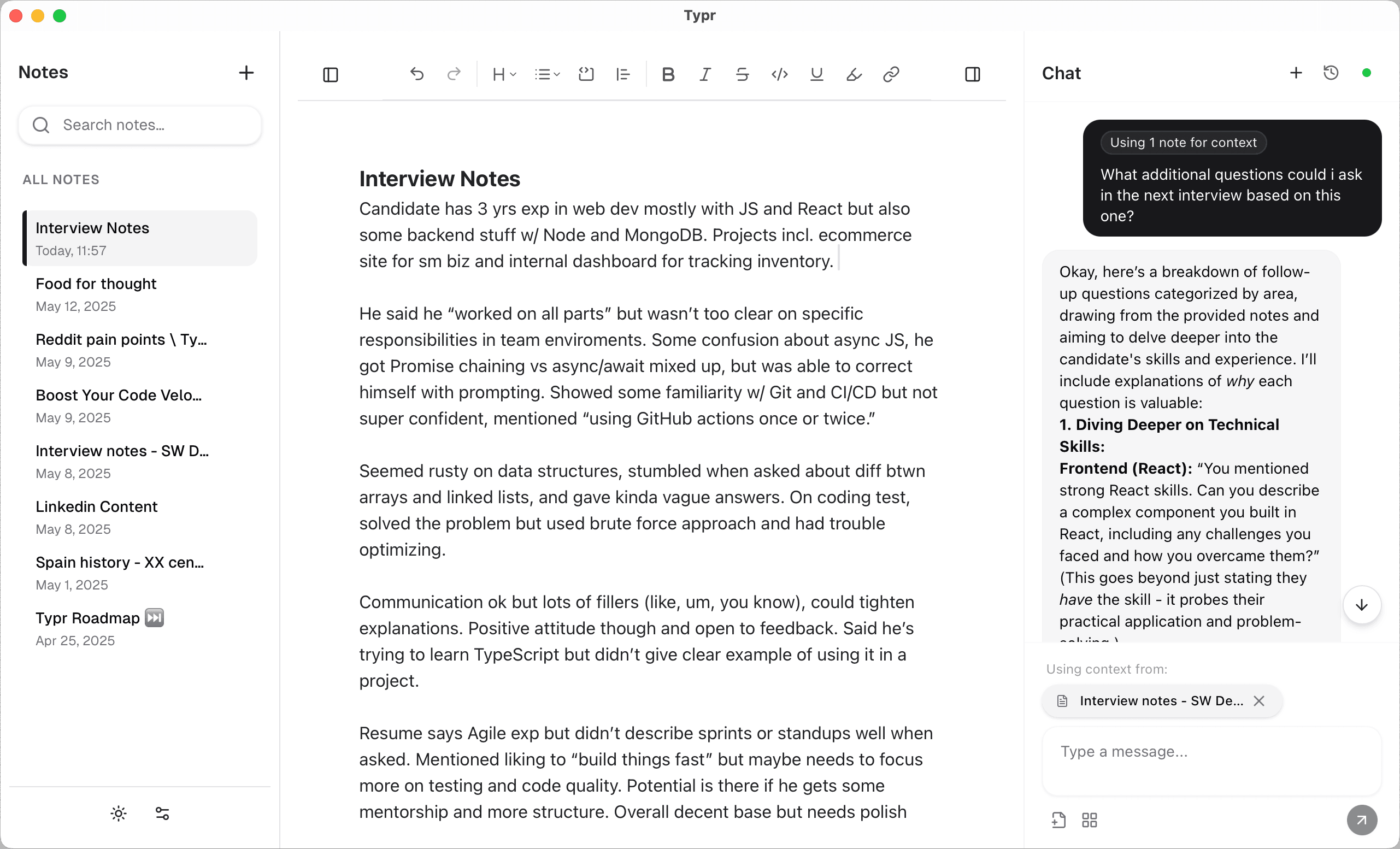 Typr App Demo