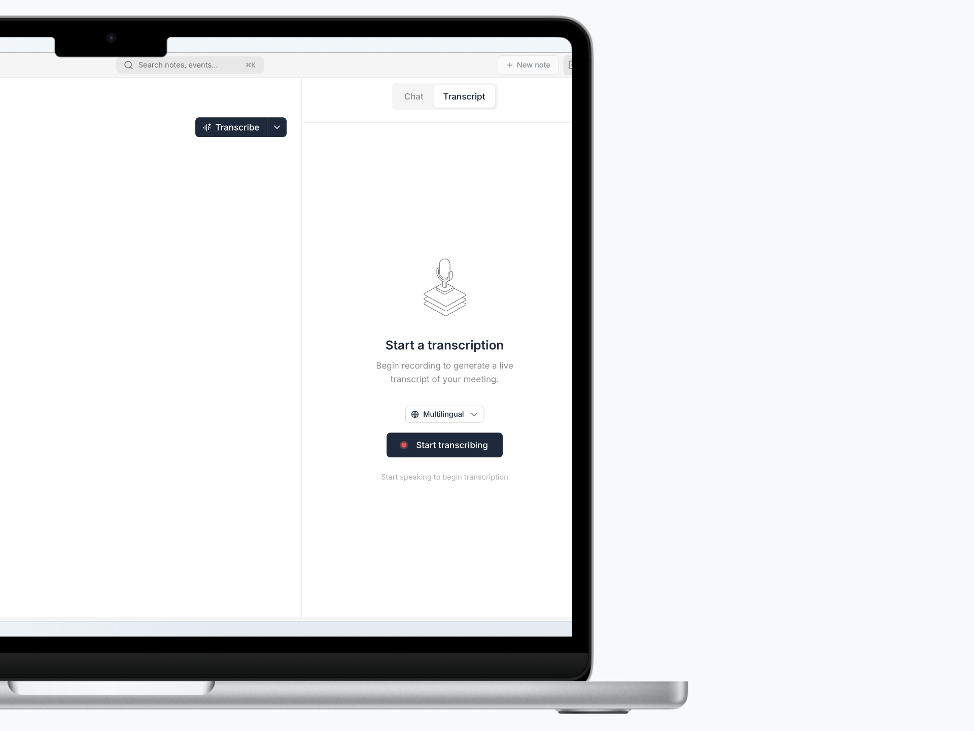 One-click transcription